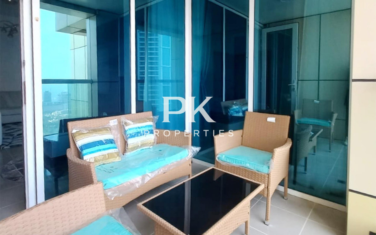 Chiller Free | Furnished | High Floor | Spacious - Sulafa Tower, Dubai Marina, Dubai